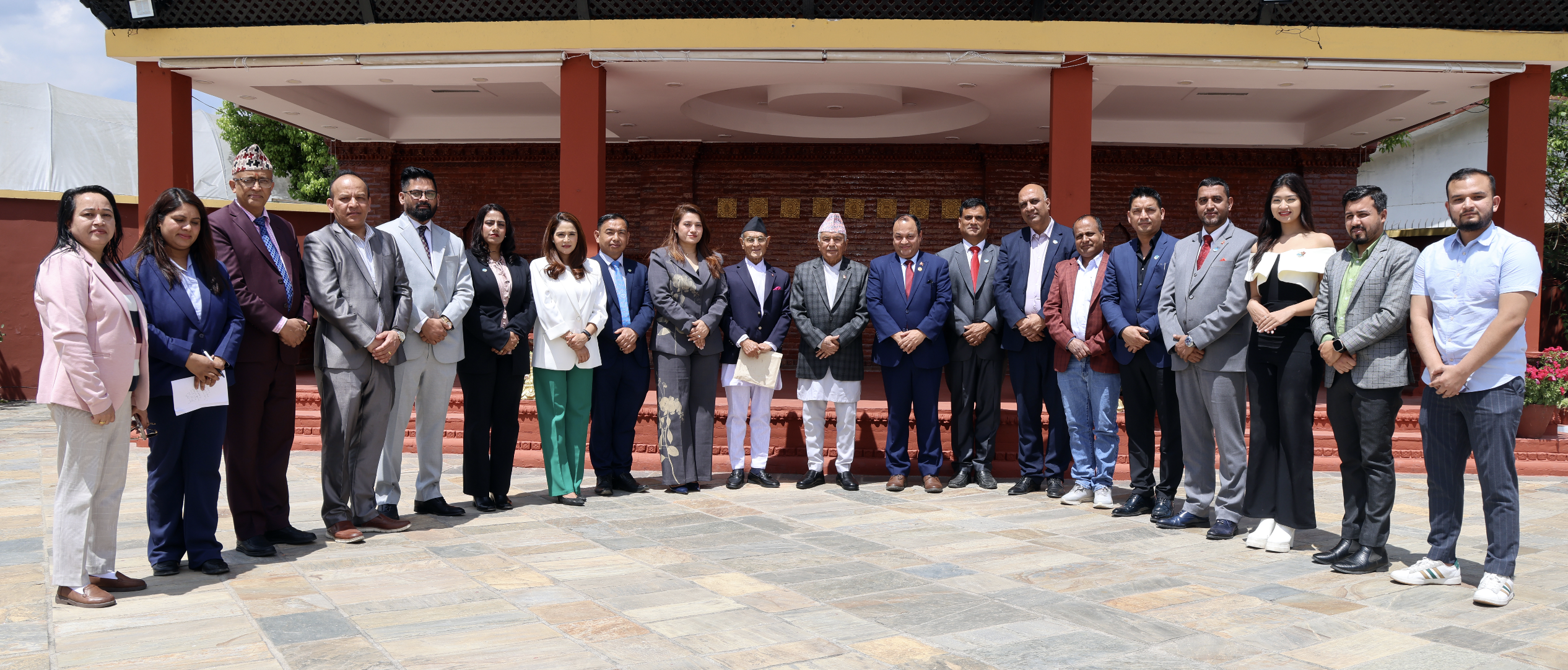 With president of nepal