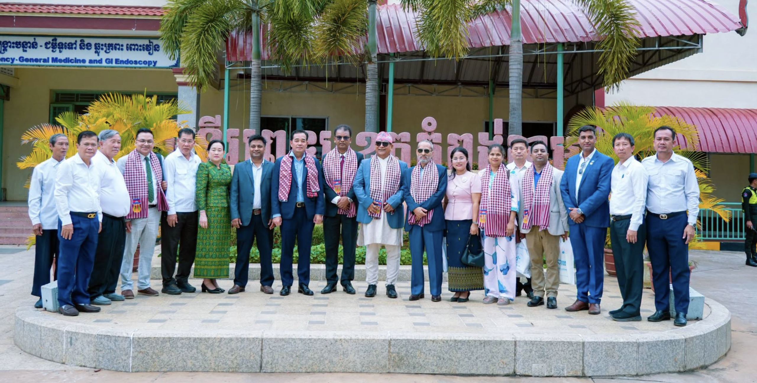 Citizens of Kampong Cham province get eye examination and free glasses by optometrists of Nepal Eye Institute.